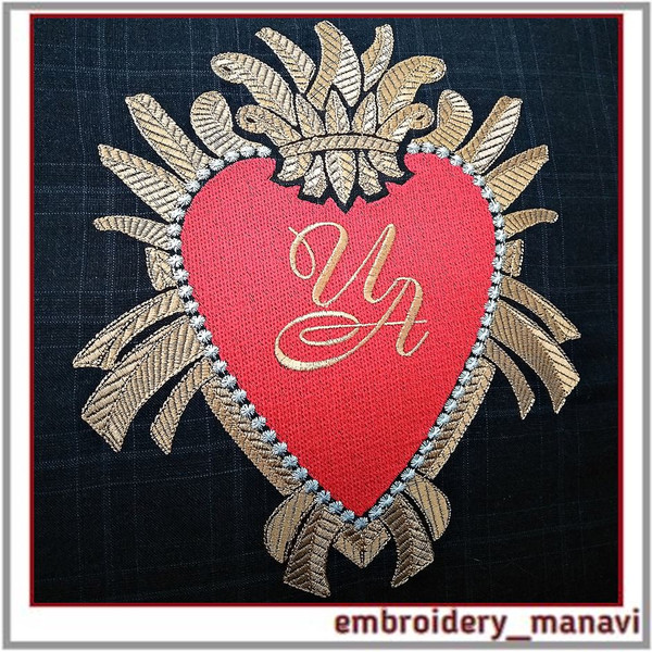 Machine-embroidery-design-heart-with-crown-in-fiery-frame