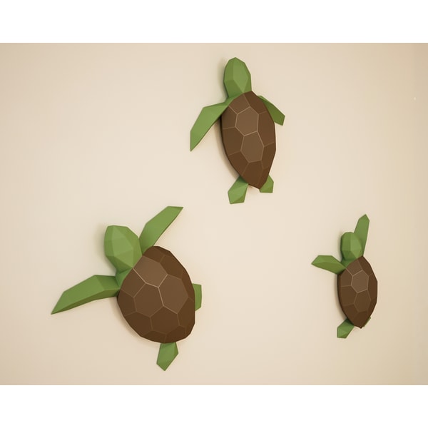 Papercraft Turtles, Paper Craft turtle model, Tortoise PDF t | Inspire ...