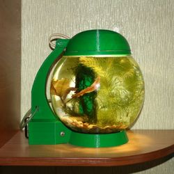 3d model .stl format of a round designer aquarium for 1,7 gal. for printing on a 3d printer