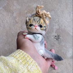CUSTOM ORDER Persian cute kitten doll, handmade cat toy
