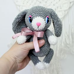 Bunny plush crochet pattern PDF in English Stuffed Rabbit Amigurumi soft toy