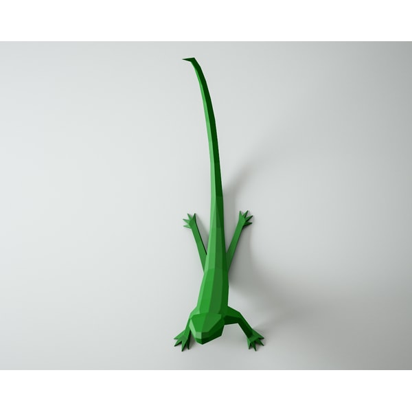 Papercraft Lizard, 3D paper craft lacertian, papercraft PDF | Inspire ...