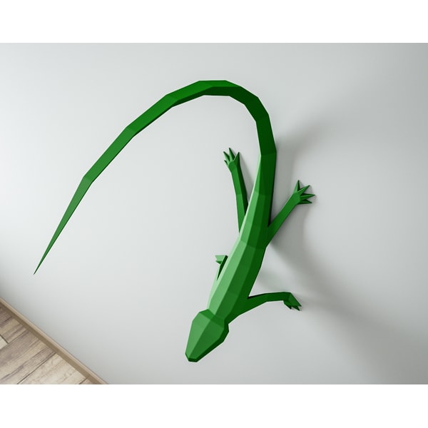 Papercraft Lizard, 3D paper craft lacertian, papercraft PDF | Inspire ...