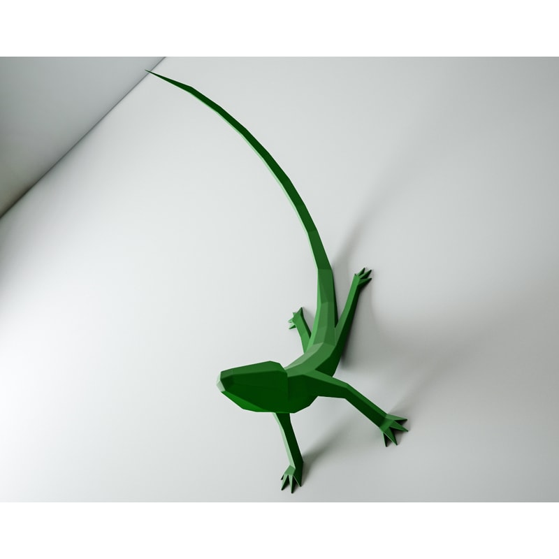 Papercraft Lizard, 3D paper craft lacertian, papercraft PDF | Inspire ...
