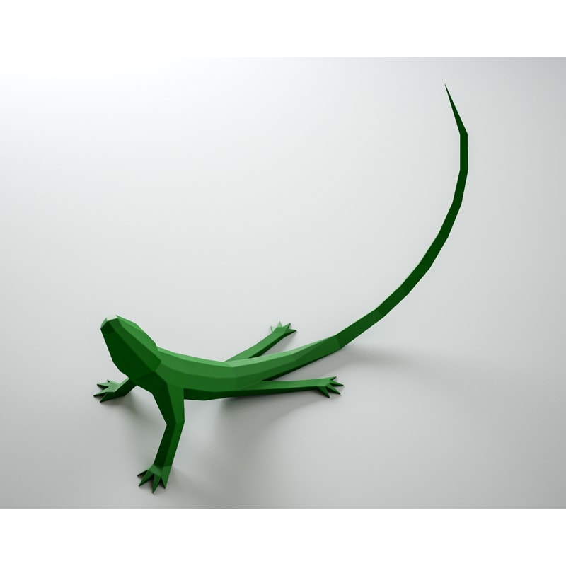 Papercraft Lizard, 3D paper craft lacertian, papercraft PDF | Inspire ...