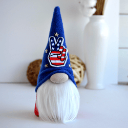 Independence Day Gnome, Fourth of July Gnome, Flag Gnome