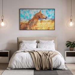 two lovely watercolor horses set of two prints poster decoupage wall art