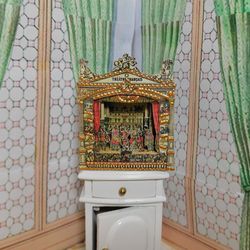 Miniature puppet theater for doll houses.1:12 scale.