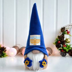 Big Jewish Gnome - Hanukkah Gnome Star of David Gnome