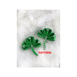 Shamrock, Good Luck Charm, St Patrick's Day, Brooch, homemade ornament, Pattern PDF