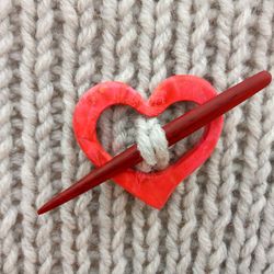 Wooden shawl pin Knitting scarf stick Wood scarf pin