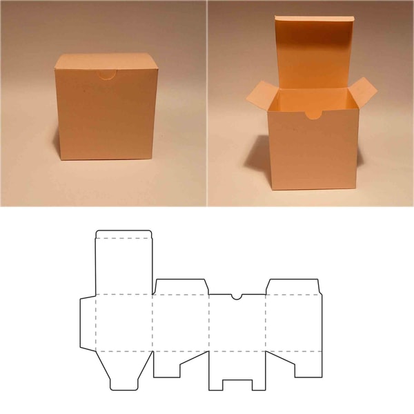 Square Box Layout Small Square Box Packaging Templates