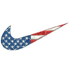 American Pride Stitches-Custom Embroidery with USA Flag Nike Logo