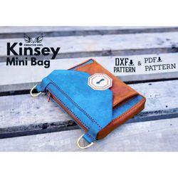 Chic Kinsey Mini Bag Pattern - PDF & DXF Template for DIY Crafting