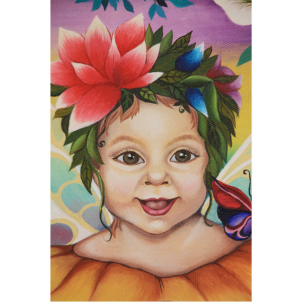 Custom Portrait From Photo Painting Children Artwork Personalized Art Nursery Wall Art _4.jpg