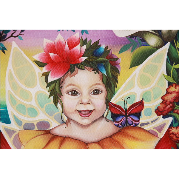 Custom Portrait From Photo Painting Children Artwork Personalized Art Nursery Wall Art _7.jpg