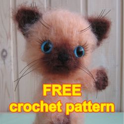 TUTORIAL Cat Siamese cute crochet pattern
