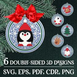 Christmas 3D Layered Ornaments | Paper Craft Templates