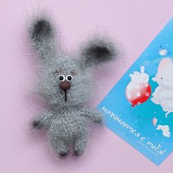 Cute bunny plush, Tiny bunny toy, HANDMADE Crochet BUNNY RABBIT Stuffed Animals Amigurumi, Blythe friends