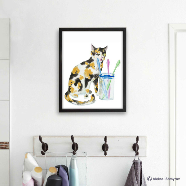 Calico Cat Print Cat Decor Cat Art Home Wall-49.jpg