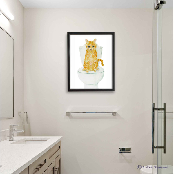 Orange Cat Print Cat Decor Cat Art Home Wall-32.jpg