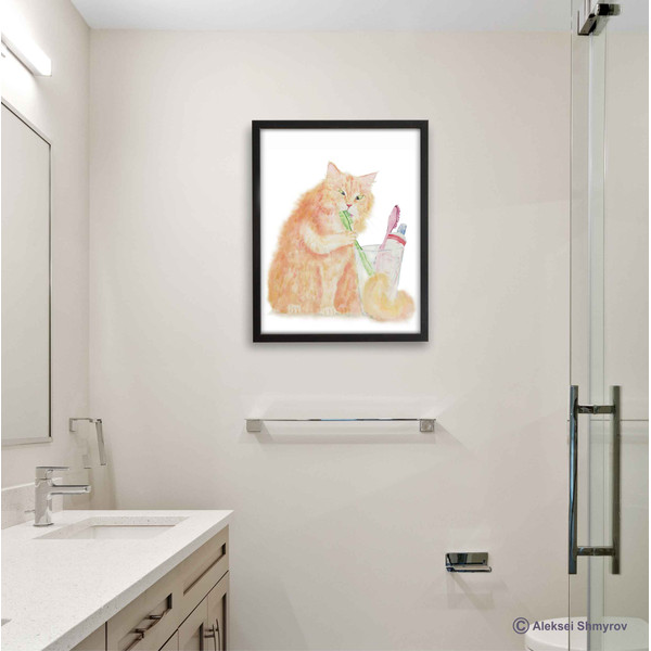 Orange Cat Print Cat Decor Cat Art Home Wall-56.jpg