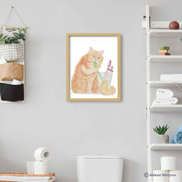 Orange Cat Print Cat Decor Cat Art Home Wall-57.jpg