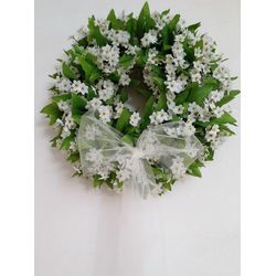 Summer/Fall wreath, Front door wreath, White flower wreath, Wedding wreath for front door, Wedding ceremony decor wreath