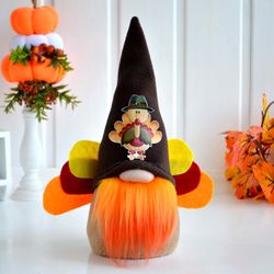 turkey gnome thanksgiving decor