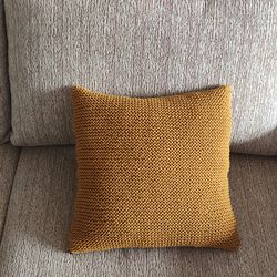 Cushion cover in mustard Handmade pillow case
