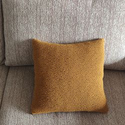 cushion cover in mustard handmade pillow case