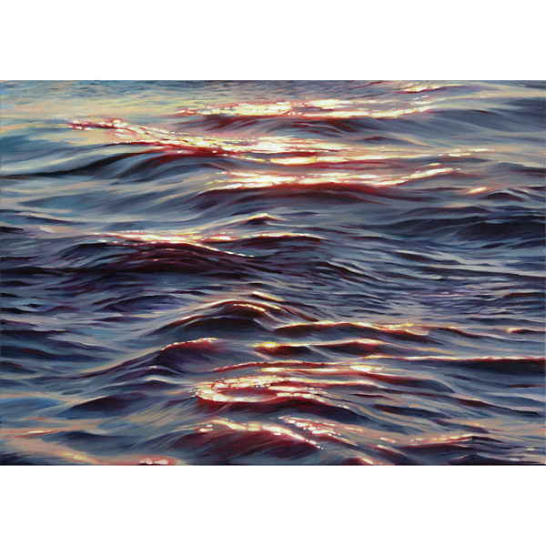 Abstract sunset seascape waves oil painting on canvas2.jpg