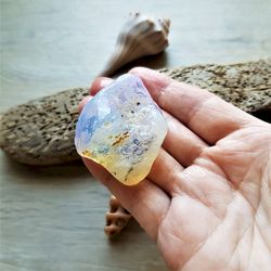opalescent bonfire glass. authentic sea glass.
