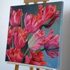 tulips pink flowers bouquet oil painting.jpg