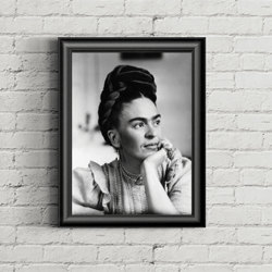 Portrait Frida Kahlo Poster Digital, Frida Kahlo printable, Frida Kahlo wall art
