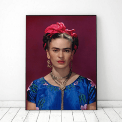 Portrait Frida Kahlo Poster, Frida Kahlo printable, Frida Kahlo wall art