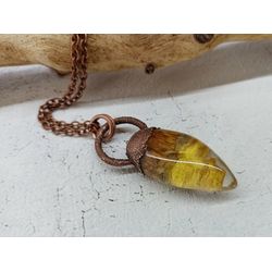 Maple Sap necklace Wood and resin necklace