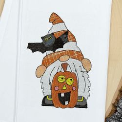 Halloween Gnome machine embroidery design 2 sizes DIGITAL files