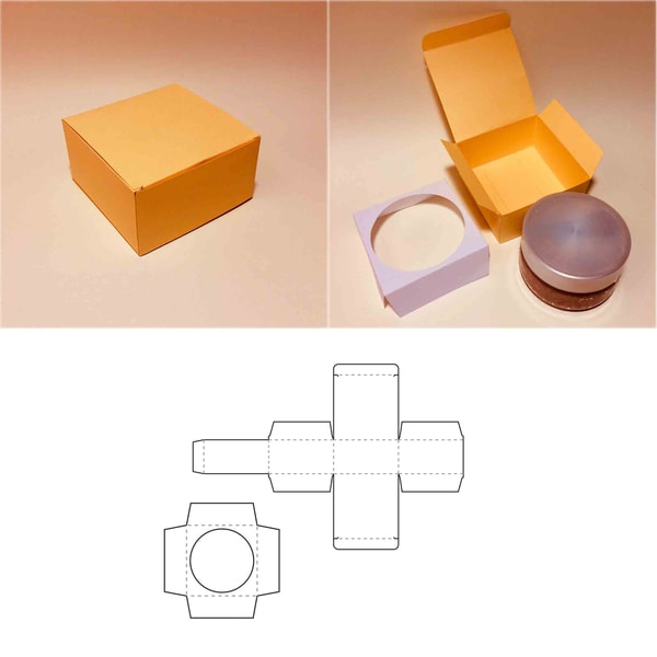 Box with handle template, square box, cube box, favor box, g - Inspire ...