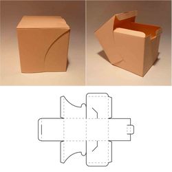 cube box template, mailer box, mailing box, gift box, shipping box, shipping container, corrugated box, 8.5x11, a4, a3
