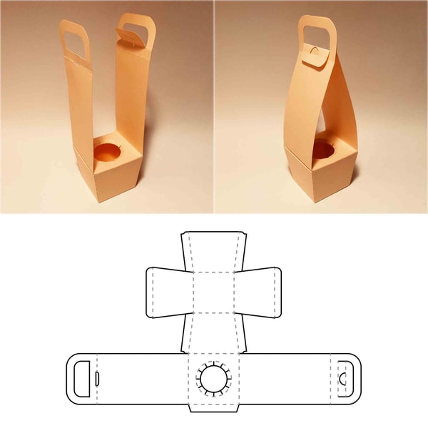 Box with handle template, square box, cube box, favor box, g - Inspire ...