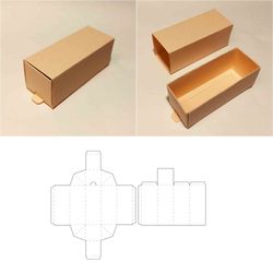 Drawer box template, slide box, drawer gift box, slider box, sliding box, slide gift box, SVG, PDF, Cricut, Silhouette