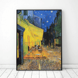 Wall Art Van Gogh Cafe Terrace Place,  Printable Van Gogh art, Van Gogh digital download