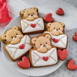 Valentines Day cookie cutters Teddy bear