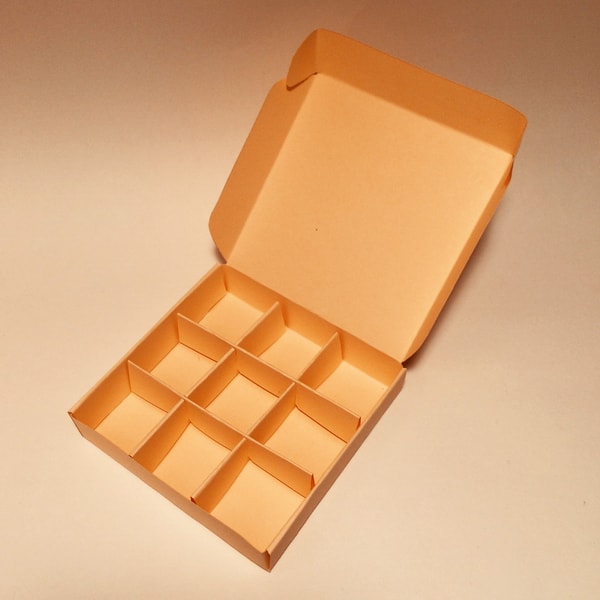 Compartment Box Square Box with handle template, square box, cube box, favor box, g | Inspire ...