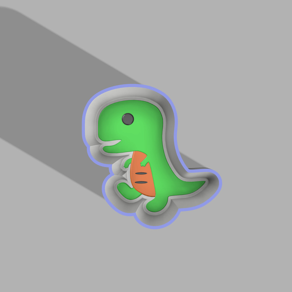 T-Rex One-piece Bath Bomb Mold STL File