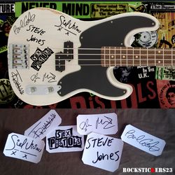 Sex Pistols autographs vinyl stickers Sid Vicious,John Lydon Johnny Rotten,Paul Thomas Cook ,Glen Matlock ,Steve Jones