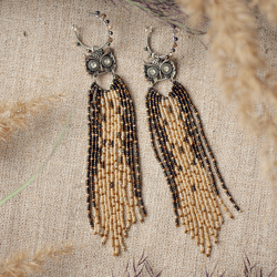 Great horned owl earrings for tunnels at 20g-0g and more. Ear weights for tunnels 00 gauges for bird lover