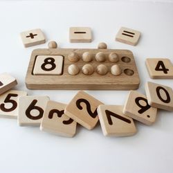ten count - montessori toys, math manipulative, wooden homeschool toy, preschool educational toy