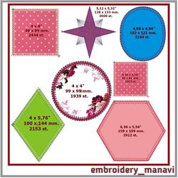Embroidery bundle patches or patchwork blocks in the hoop